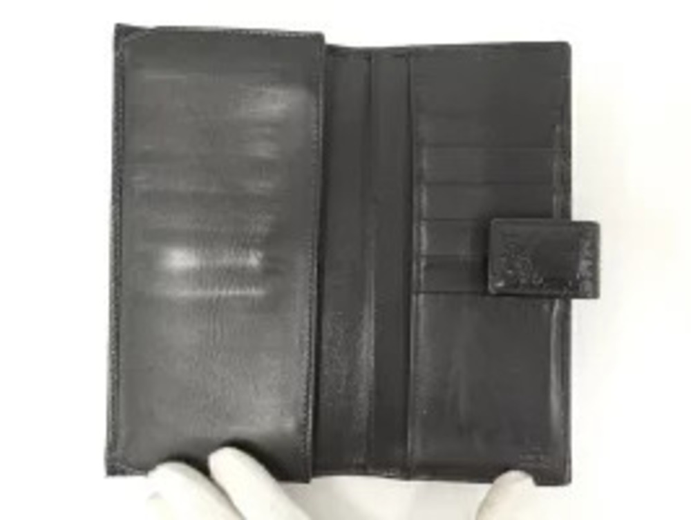 Gucci Black Wallet Leather fold ssima Bi Long Black